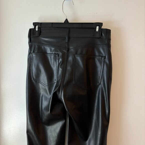 GAP Black High Rise Vegan Leather ‘70s Flare Pants - Picture 5 of 8
